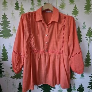 Women's Notations Coral Blouse